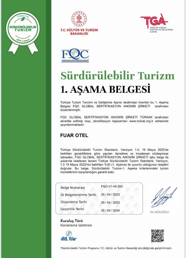 Fuar Hotel Isztambul Kültér fotó